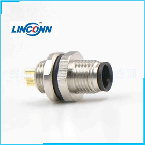 前鎖焊線式公頭M5插座